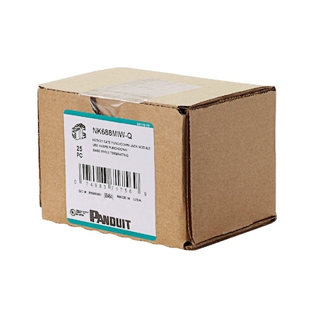 Panduit Cat 6 Punchdown Jack Module (25 Pack), 25PK NK688MRD-Q